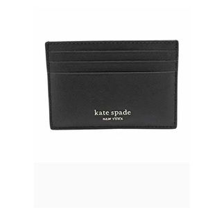 ✨ Kate Spade New York Cameron Small Slim Card Holder – Black Saffiano Leather